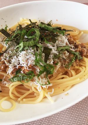 主婦ランチに☆ 納豆スパゲッティ-レシピのメイン写真