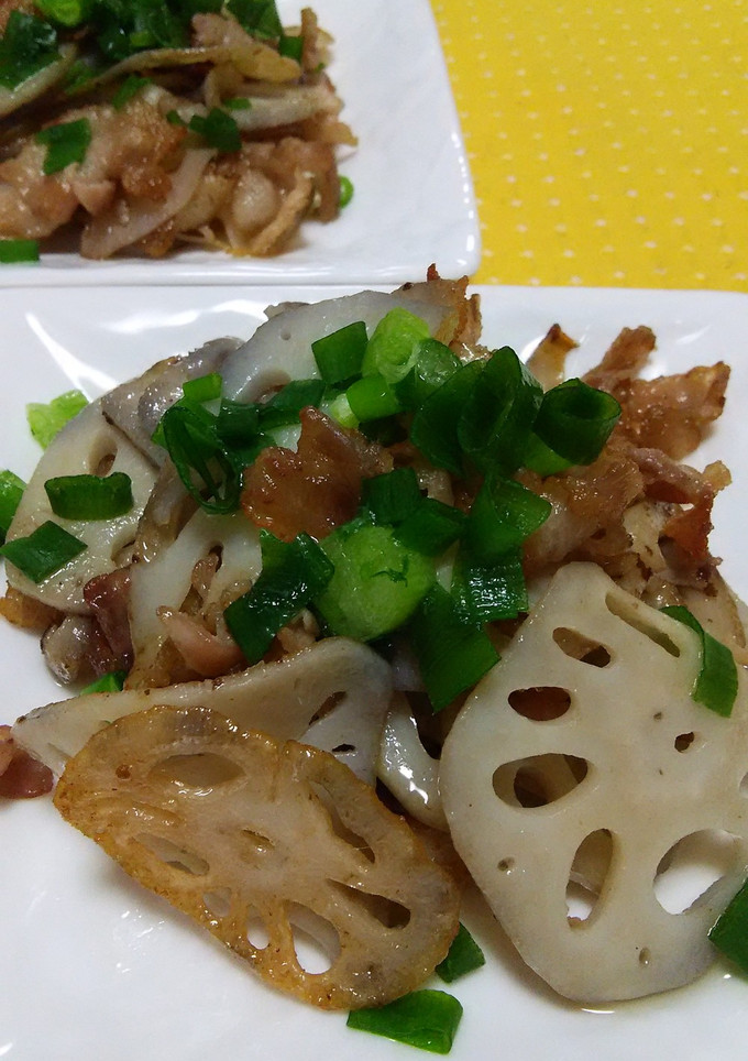 とっても簡単☆れんこんと豚肉の塩炒め♪-レシピのメイン写真