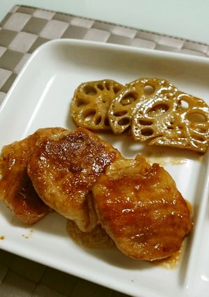 レンコンの豚巻き照り焼き-レシピのメイン写真