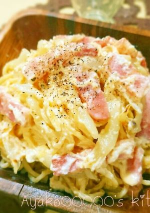 豆腐deヘルシー濃厚カルボナーラ-レシピのメイン写真