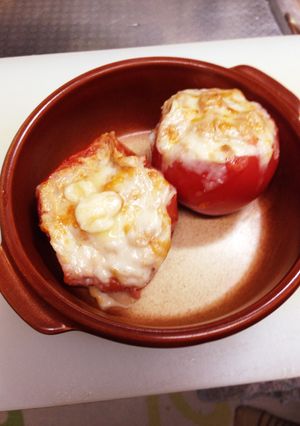 焼きトマトのツナ詰め-レシピのメイン写真