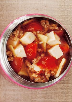 トマトと豚ひき肉のチリスープ-レシピのメイン写真