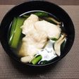 鶏胸肉と小松菜のすまし汁
