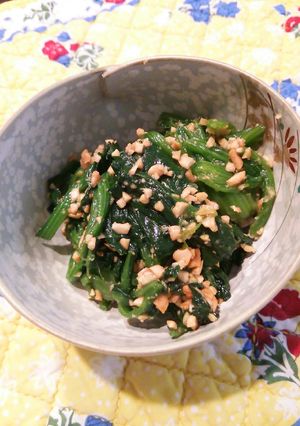 ほうれん草のピーナッツ（ごま）あえ-レシピのメイン写真