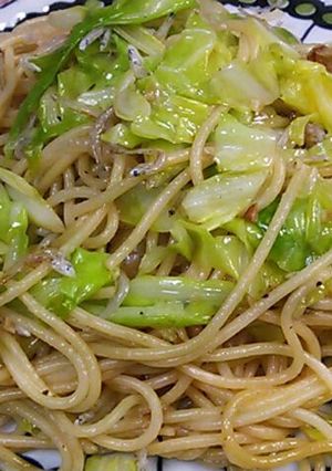 キャベツ*ちりめんじゃこパスタ-レシピのメイン写真