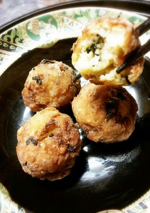 冷凍食品で！ふかふかの　揚げエビだんご-レシピのメイン写真
