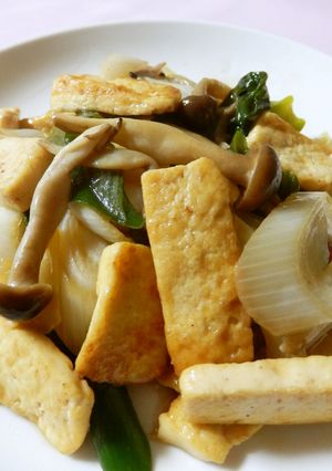 ねぎと豆腐の焼肉風炒め-レシピのメイン写真