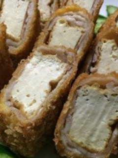 豚バラぐるぐる厚揚げとんかつ-レシピのメイン写真