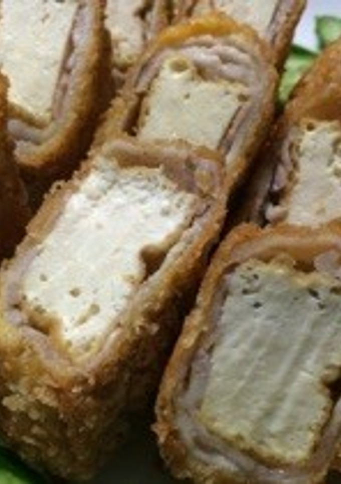 豚バラぐるぐる厚揚げとんかつ-レシピのメイン写真