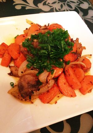 豚バラ肉の醤油マスタード炒め-レシピのメイン写真