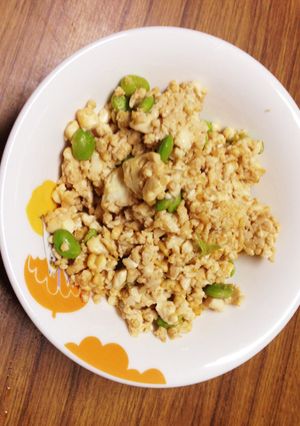 枝豆の炒り豆腐-レシピのメイン写真