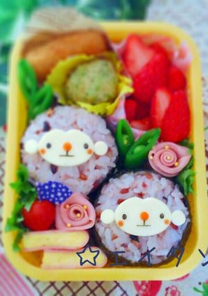 簡単おサルｻﾝ弁当・時短-レシピのメイン写真