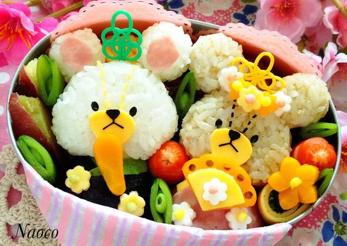 キャラ弁♡ジャッキーとデイビッドひな祭り by naocoisa 【クックパッド】 簡単おいしいみんなのレシピが392万品