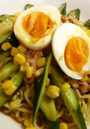 ツナコーンでお手軽充実ごまだれ冷やし中華-レシピのメイン写真