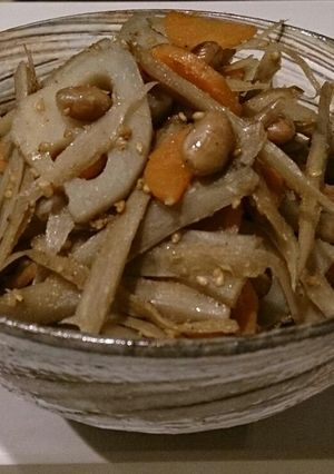 余った節分豆を消費♪きんぴらごぼう-レシピのメイン写真