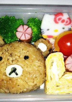 炊き込みご飯でリラックマキャラ弁-レシピのメイン写真
