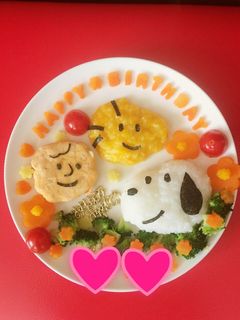 一歳の誕生日 スヌーピープレート-レシピのメイン写真