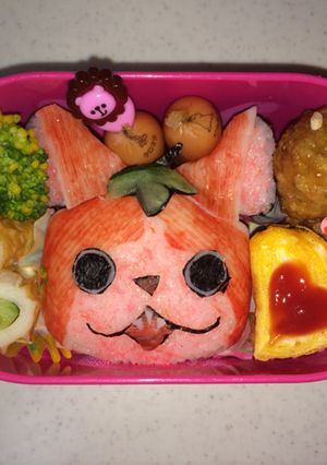 妖怪ウォッチイチゴニャン キャラ弁簡単-レシピのメイン写真