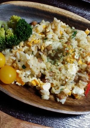 忙しい朝の５分で納豆炒飯 by千風-レシピのメイン写真