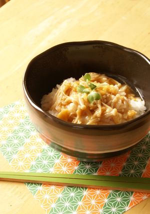 なめたけのふんわり卵かけごはん-レシピのメイン写真