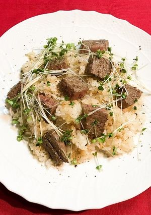 ビーフガーリックステーキライス-レシピのメイン写真