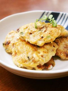 うま味たっぷり♪長芋入りいかのお好み焼き-レシピのメイン写真