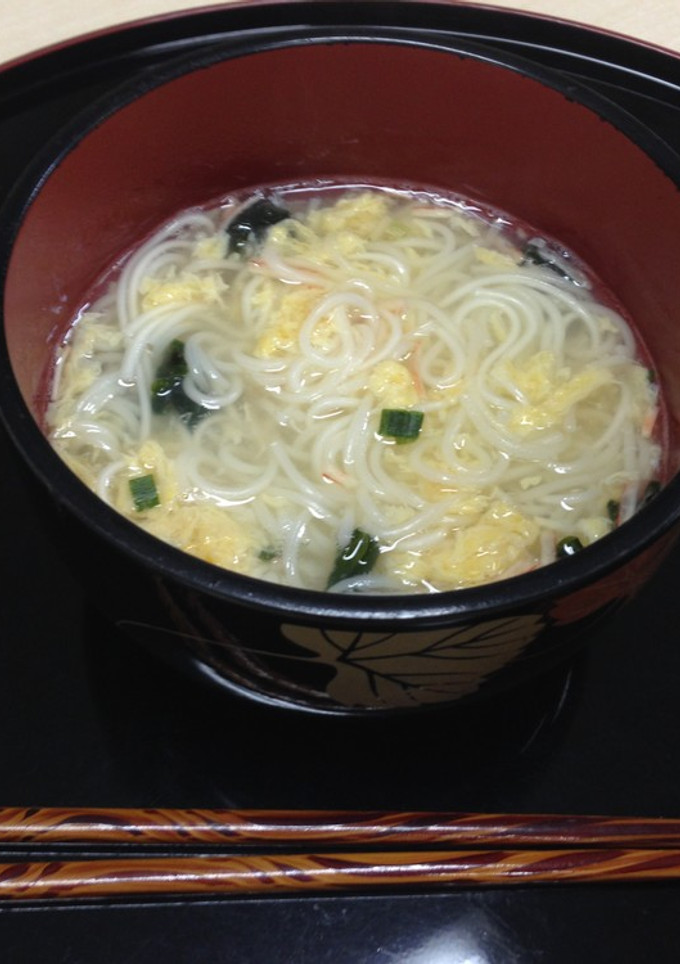 簡単たまごスープうーめん-レシピのメイン写真