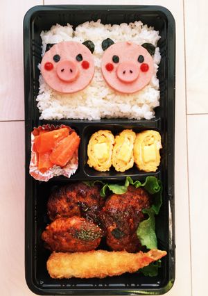 ハムハムブタさん★彡キャラ弁-レシピのメイン写真