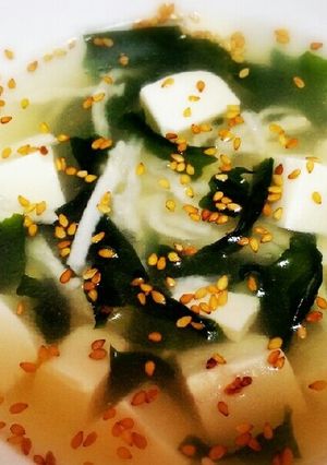 簡単！切干大根とワカメのスープ-レシピのメイン写真