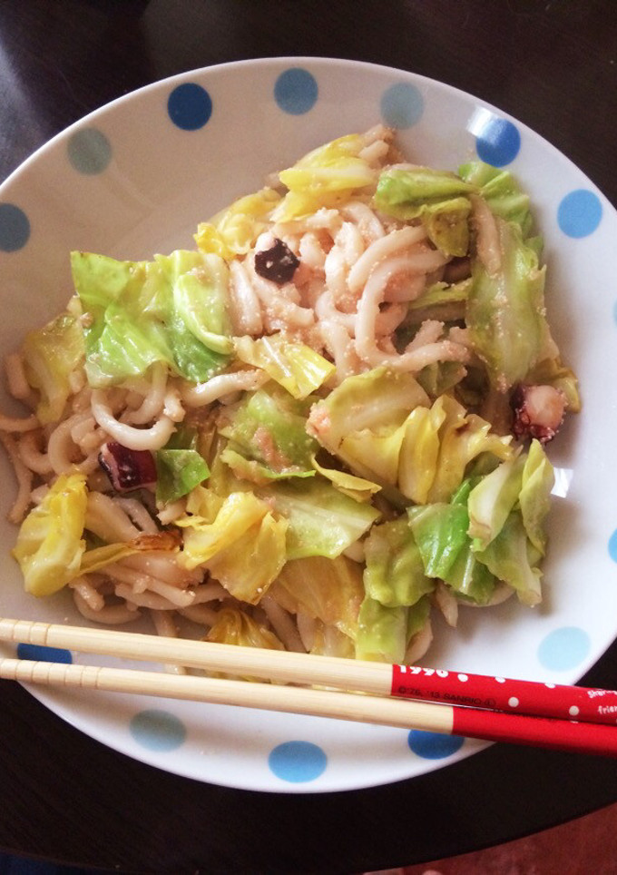 残りもので♪あっさり明太焼きうどん-レシピのメイン写真
