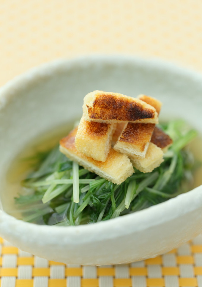 水菜の煮浸しこんがり油揚げ添え-レシピのメイン写真