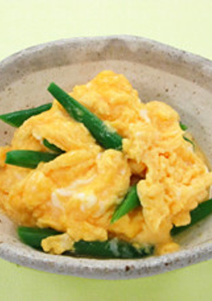 そうめんつゆで！いんげんの卵とじ-レシピのメイン写真