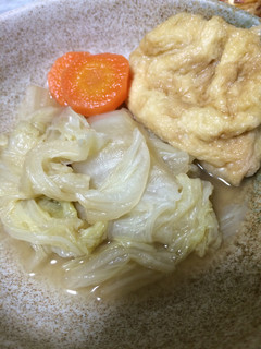 優し〜い味♡⑤白菜,餅巾着,人参の煮物-レシピのメイン写真