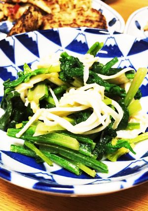 辛子酢味噌和え！ほうれん草とえのき-レシピのメイン写真