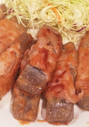 コンニャク巻き巻きステーキ(ะ`♔´ะ)-レシピのメイン写真