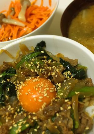 スタミナ源たれ☆簡単!牛玉丼-レシピのメイン写真