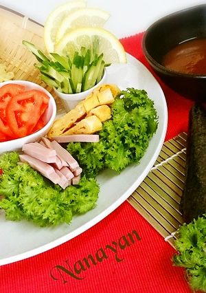 マルちゃん正麺de手巻き中華-レシピのメイン写真