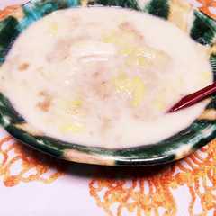 รูปของ ダイエットに☆むね肉と白菜の豆乳スープ
