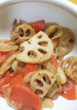 シャキシャキれんこんのキンピラ-レシピのメイン写真
