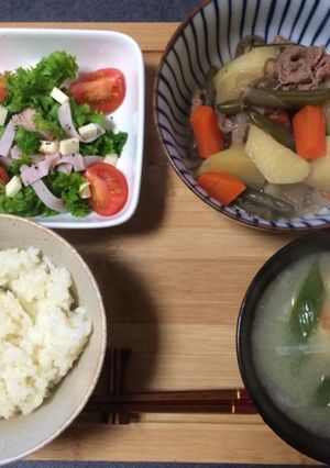 わさび菜とハムのサラダ-レシピのメイン写真