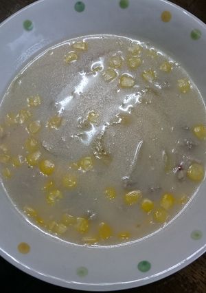 豚肉とトウモロコシの食べるスープ-レシピのメイン写真