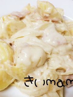 簡単!じゃがいも入りのクリームパスタ♪♪-レシピのメイン写真