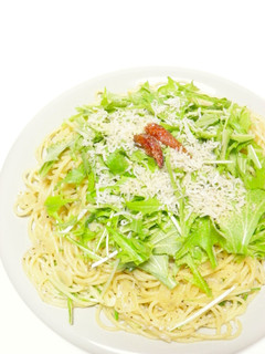 水菜とシラスのペペロンチーノ♪-レシピのメイン写真