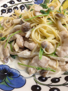 ささ身ときのこのクリームパスタ-レシピのメイン写真