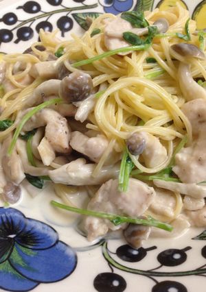 ささ身ときのこのクリームパスタ-レシピのメイン写真