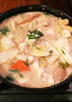 鶏とごぼうで豆乳味噌鍋-レシピのメイン写真