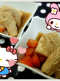 簡単♪豆腐とエノキと人参の煮物♪-レシピのメイン写真