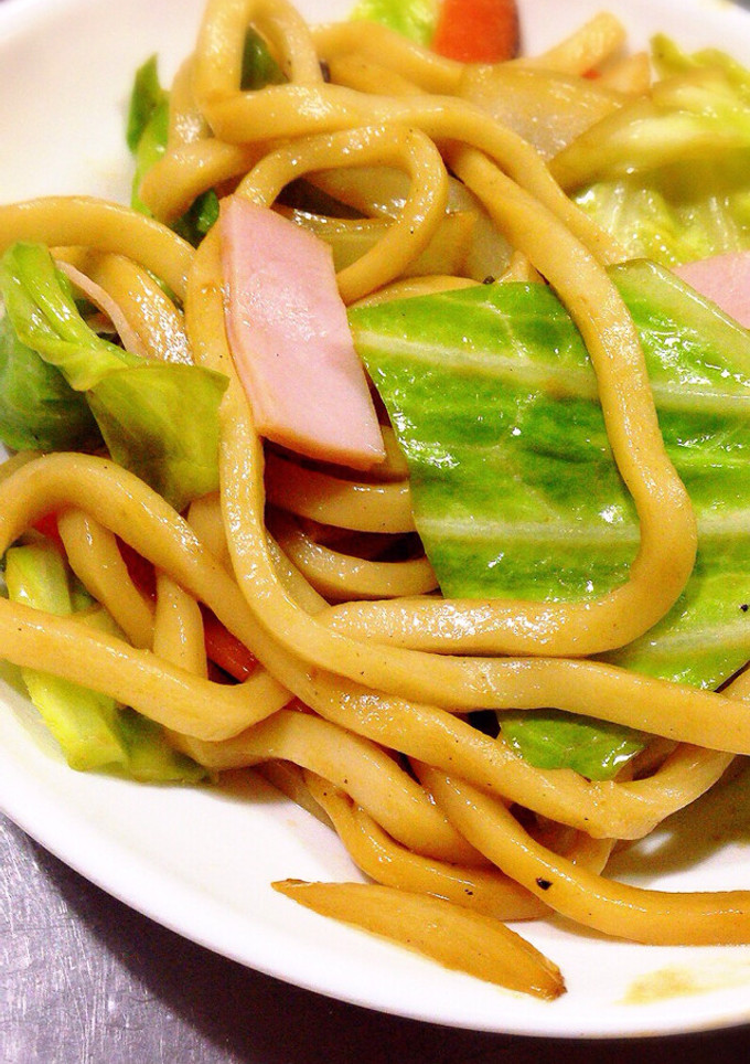 冷蔵庫の残り物で作る、簡単焼きうどん☆-レシピのメイン写真