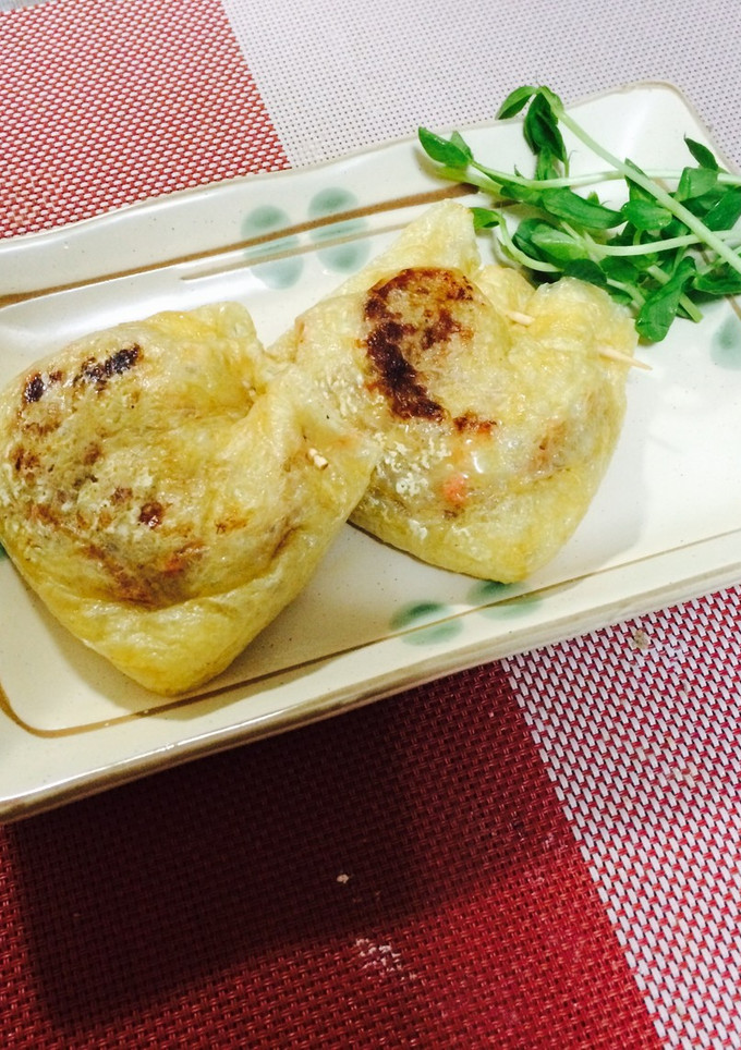 簡単焼くだけ！明太子と納豆のうすあげ焼き-レシピのメイン写真