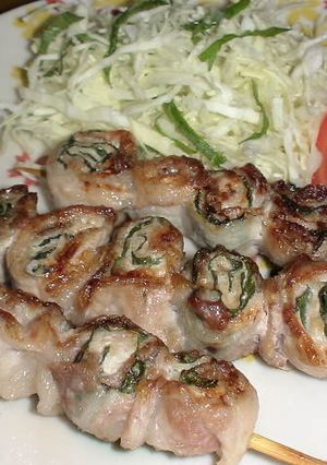 豚肉の大葉巻き（串焼き）-レシピのメイン写真
